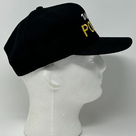 Vintage Whittier Police Hat Cap Black 90s California Policeman Officer Snapback - Picture 7 of 9